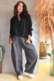 Burlington Stretch Button Pocket Barrel Pant Slate